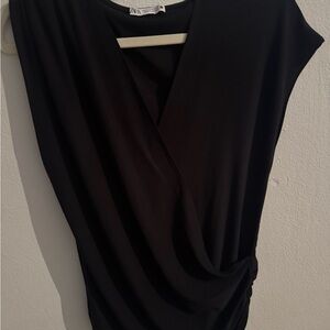 Zara Black V-Neck Top